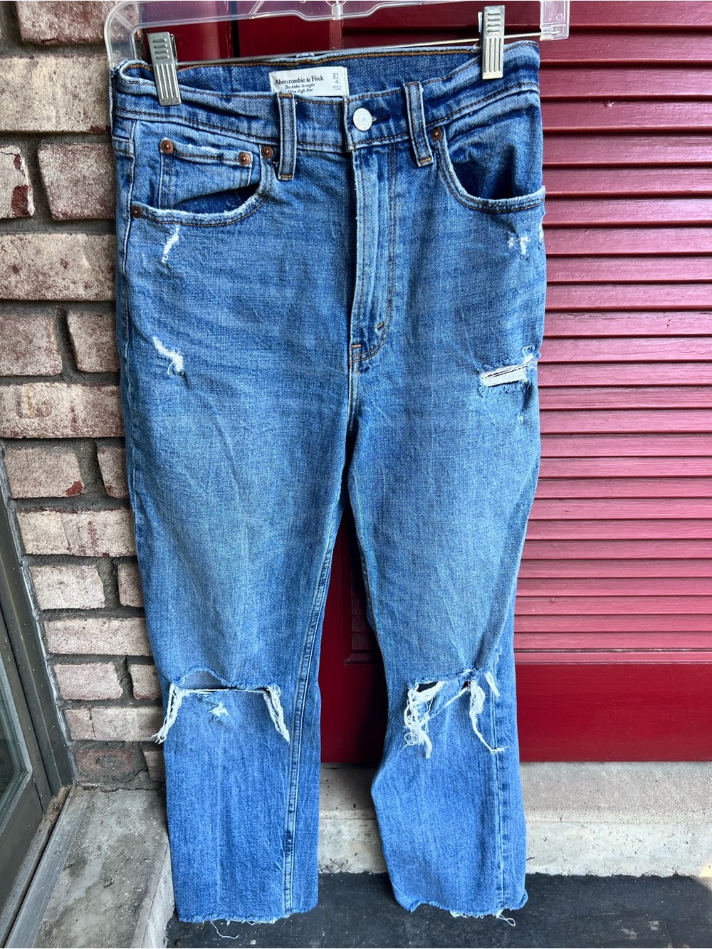 Abercrombie & Fitch Ultra High Rise The Ankle Straight Jeans Size 27/4